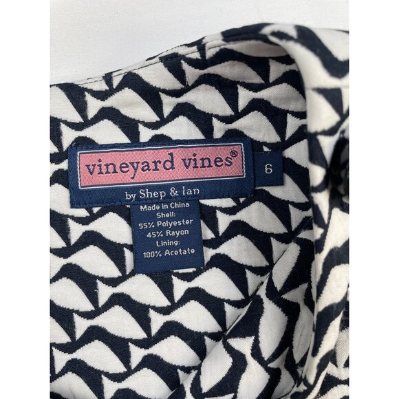 Vineyard Vines Women's Blue Sleeveless above Knee Dress Size 6 SKU 3602 - Picture 4 of 6